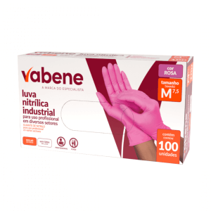 Luva Nitrílica rosa