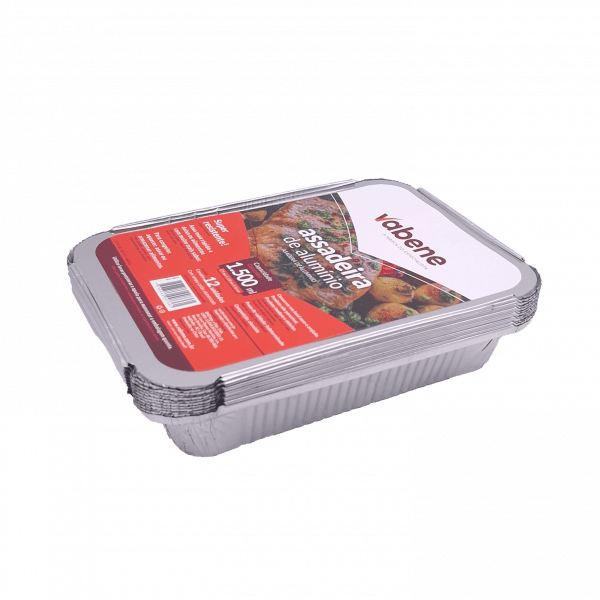Assadeira de Alumínio Tampa Cartão | 1500ml