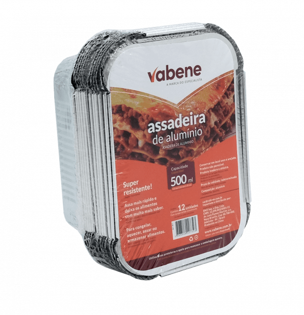 Assadeira de Alumínio Tampa Cartão | 500ml